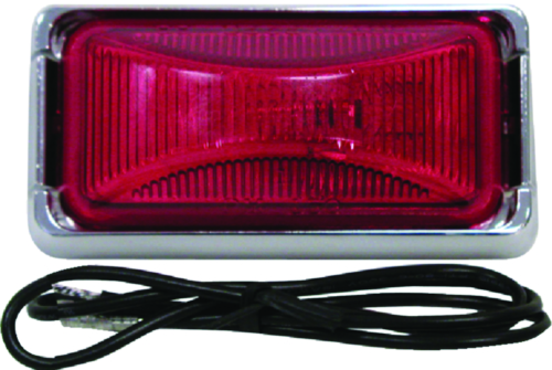 Peterson Manufacturing E150KR Red Sealed Clearance Sidemarker Light with Chrome Housing